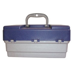 CAIXA HI 4 BANDEJA 4BJ CORPO CINZA/TAMPA AZUL OU VERDE