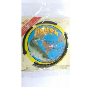 CABO DE ACO FISHTEX 10 LBS PRETO 10MT C/LUVA APERTO