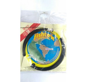 CABO DE ACO FISHTEX 120 LBS PRETO 10MT C/LUVA APERTO