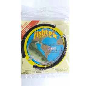 CABO DE ACO FISHTEX 40 LBS PRETO 10MT C/LUVA APERTO
