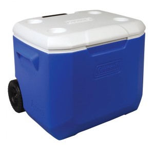 CAIXA TERMICA COLEMAN 56,7  LTS AZULCOM RODAS
