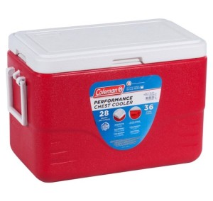 CAIXA TERMICA COLEMAN 26,5 LTS VERMELHA COM ALÇA