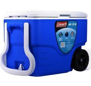 CAIXA TERMICA COLEMAN 38 L AZUL RODA