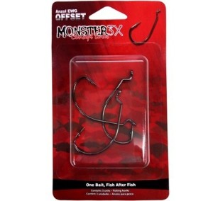 ANZOL MONSTER 3X OFF SET 4/0 3 UN