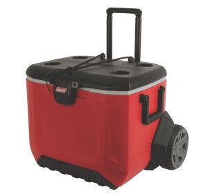 CAIXA TERMICA COLEMAN RUGGED 52 L VERM C/RODAS