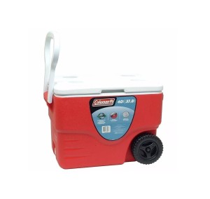 CAIXA TERMICA COLEMAN 38 L VERMELHA RODA