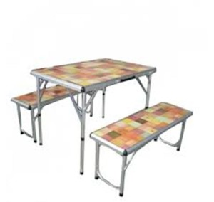 MESA COLEMAN E BANCO DUPLOS PICNIC SET MOSAIC