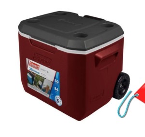 CAIXA TERMICA COLEMAM 47,3 LTS EXTREME VERMELHA C/RODAS