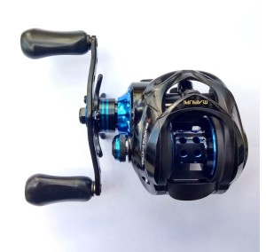 CARRETILHA MARURI TNT 7 ROLAMENTOS LH AZUL  ESQUERDA +CARRETEL EXTRA FUNDO