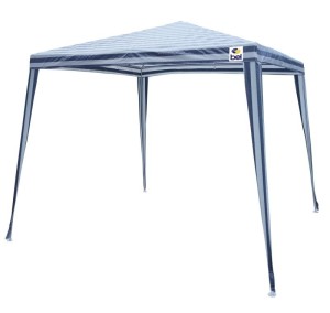 TENDA GAZEBO 3 M X 3 M POLIETILENO - LISTRADO (AZUL/BRANCO) (P55)