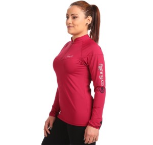 CAMISETA FISHINGO FEMININA ZIPER .P CEREJA