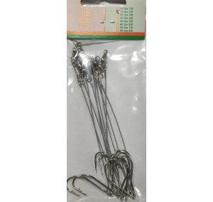 ANZOL ENCASTOADO 1/0 4330 10PC 15 CM FIO 30 LBS GIRADOR 07