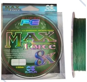 LINHA MAX FORCE MULTIFILAMENTO 8X 0,34 44 LBS 150 MTS