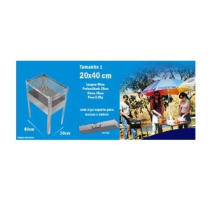 CHURRASQUEIRA ACINOX EXPORTACAO C/ESTOJO