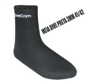 MEIA DIVE PRETA 3MM 41/42