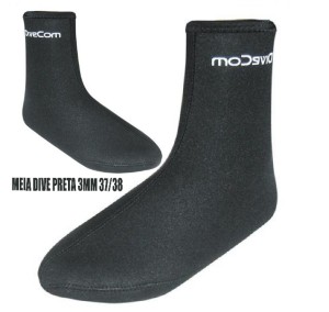 MEIA DIVE PRETA 3MM 37/38
