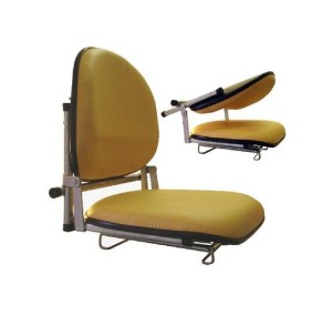 CADEIRA P/BARCO C/ALMOFADA AMARELA/CINZA