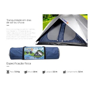 BARRACA MOR LUNA 8 PESSOAS 350X350X1,80